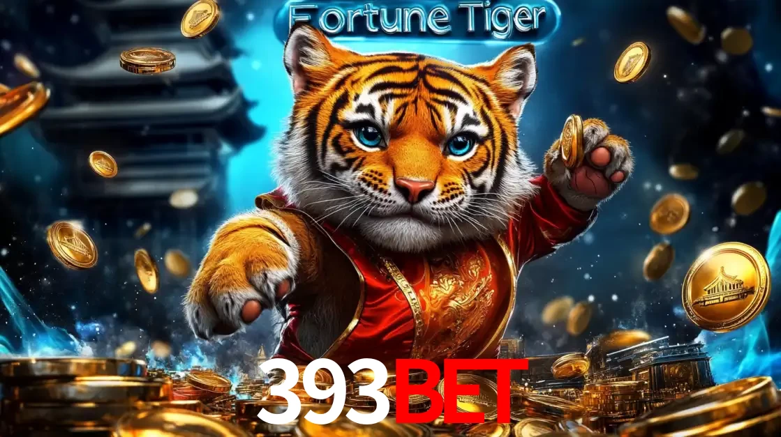 Imagem promocional do jogo de slot Fortune Tiger, com um tigre majestoso em traje tradicional cercado por uma fortuna em moedas de ouro, disponível agora no cassino 393bet.